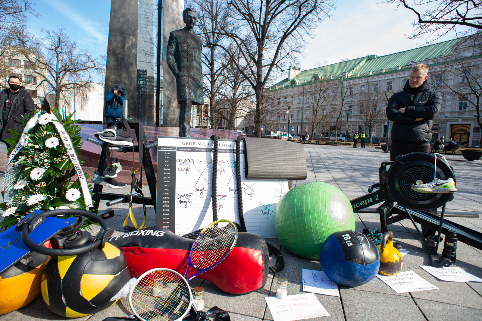 2021-03-16. Protesto akcija Vilniuje. foto Alfredas Pliadis