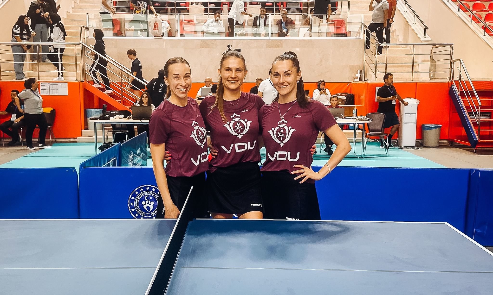 Europos universitetų stalo teniso čempionate VDU sportininkės – penktos