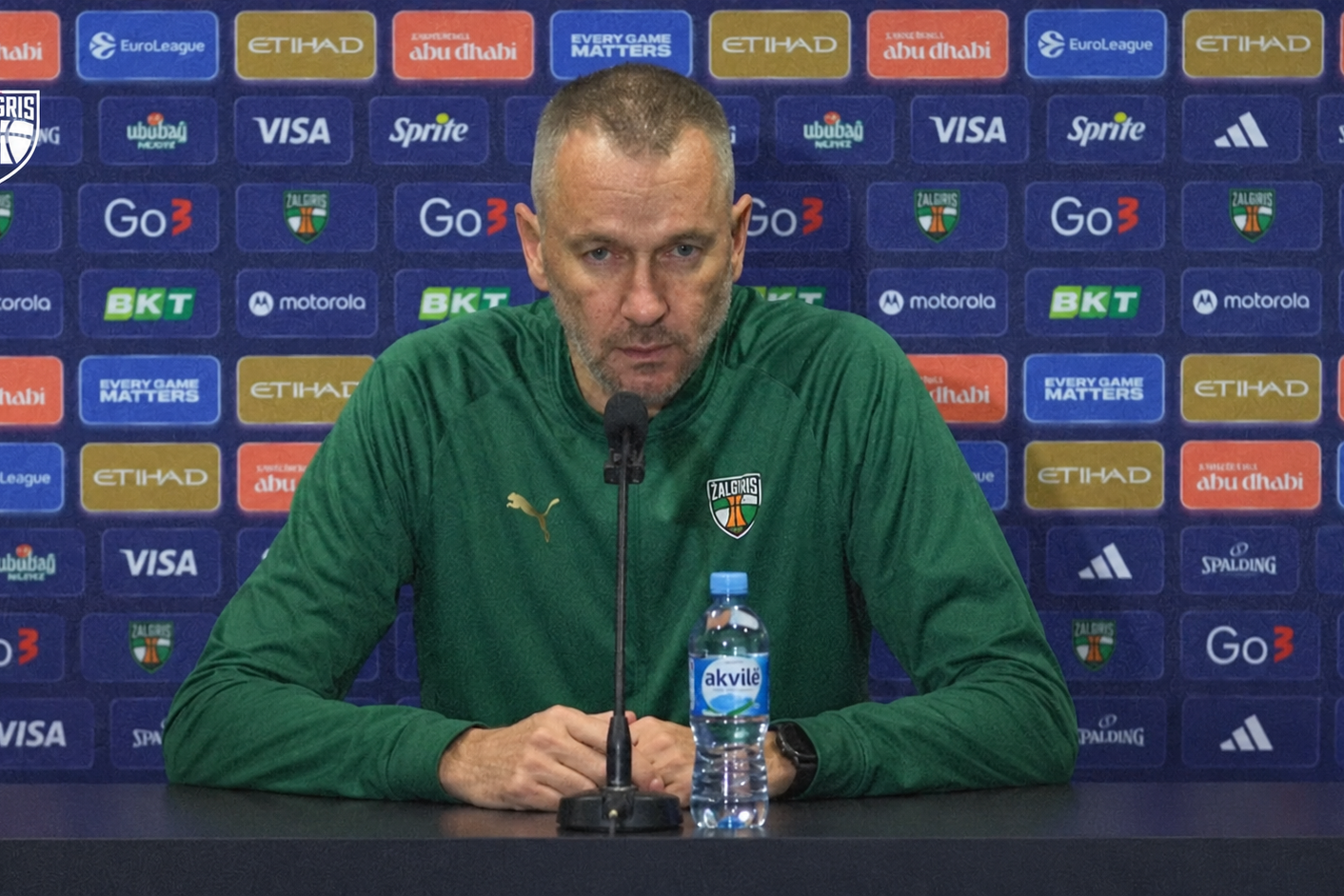 Žalgirio treneris spaudos konferencijoje